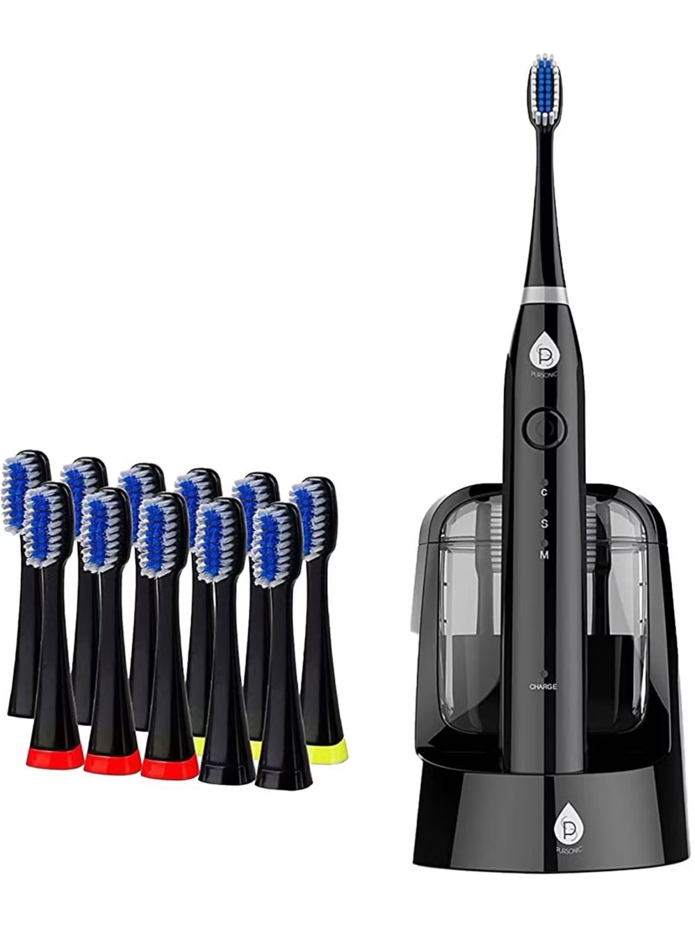 Pursonic Rechargeable Sonic Electric Toothbrush with Built-In UV Sanitizer